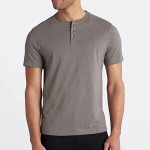 Even Tide Marco Vintage Wash Henley T-shirt, Dark Gray, Mens Large NWT
